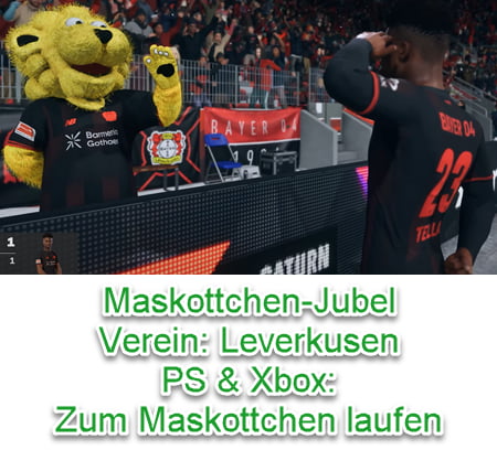 EA SPORTS FC 26 Maskottchen-Jubel (Bayer Leverkusen)