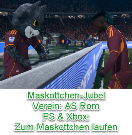 EA SPORTS FC 26 Maskottchen-Jubel (AS Rom)