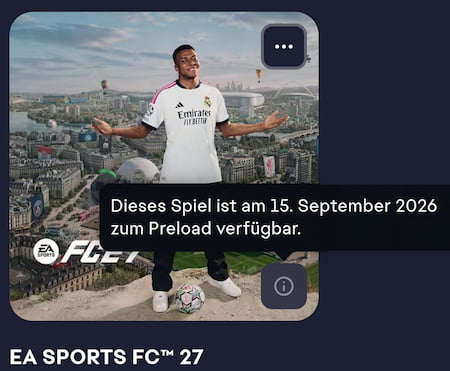EA SPORTS FC 27 Preload-Datum PC (EA-App, Steam, Epic Games Store)