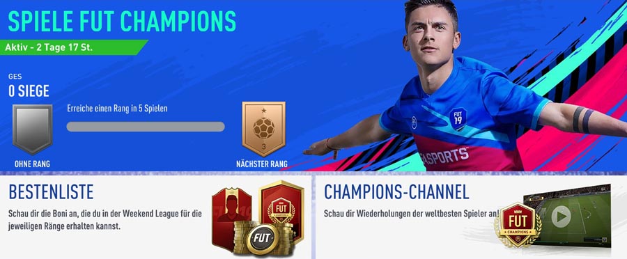 FUT-Champions-Menü: Tritt gegen die besten Spieler der Community an