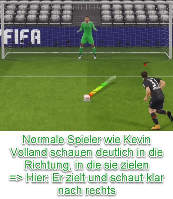 EA SPORTS FC 24 Elfmeter Blickrichtigung normaler Spieler