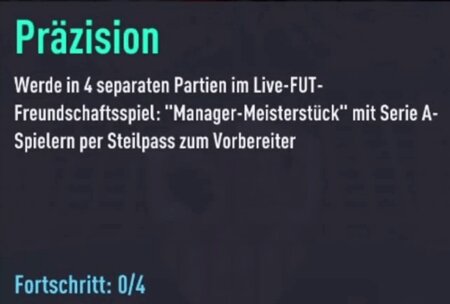EA SPORTS FC 25 Steilpass-Aufgabe