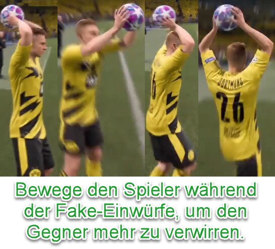 EA SPORTS FC 25 Fake-Einwurf Position ändern