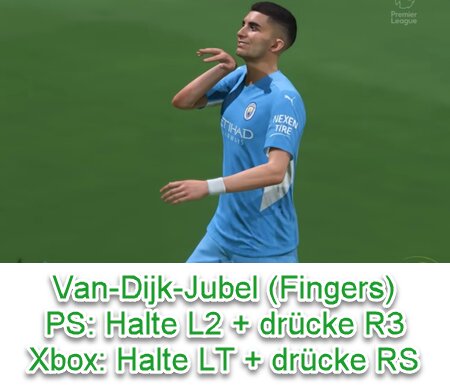 FIFA 23 Van-Dijk-Jubel (Jubel Finger vor Mund)