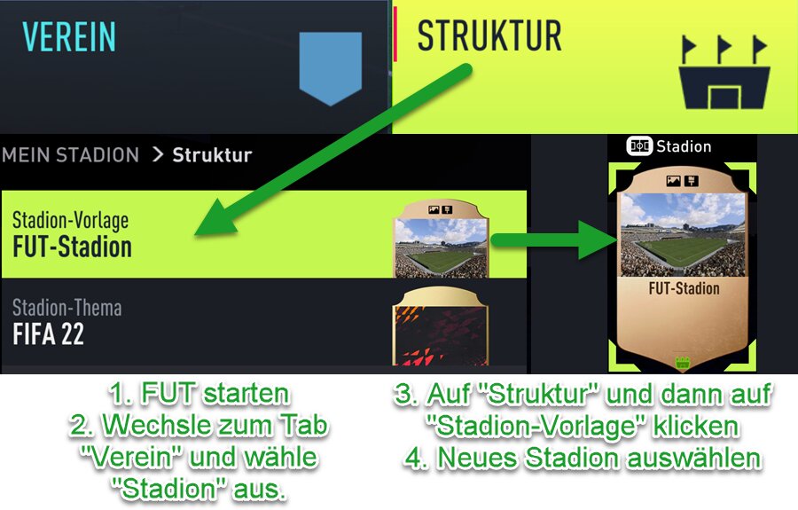 EA SPORTS FC 24 FUT-Stadion ändern