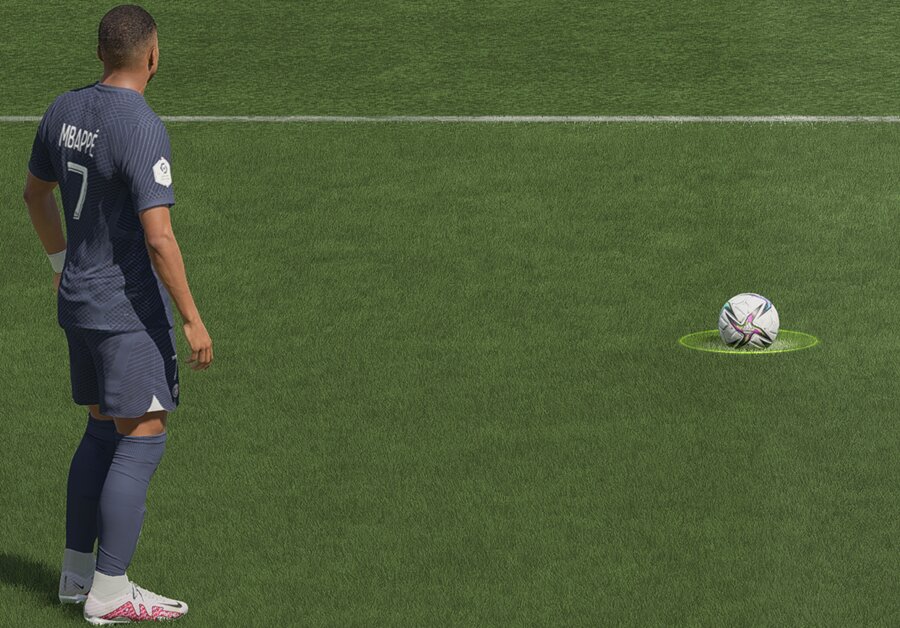 EA SPORTS FC 24 Elfmeter grüner Kreis um den Ball