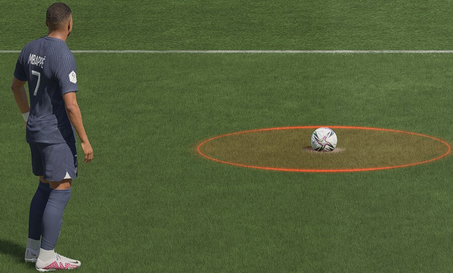FIFA 23 Elfmeter roter Kreis um den Ball