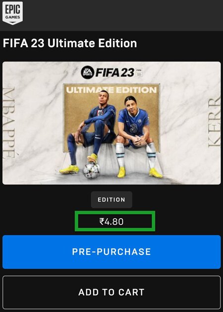 FIFA 23 Ultimate Edition für 6 Cent